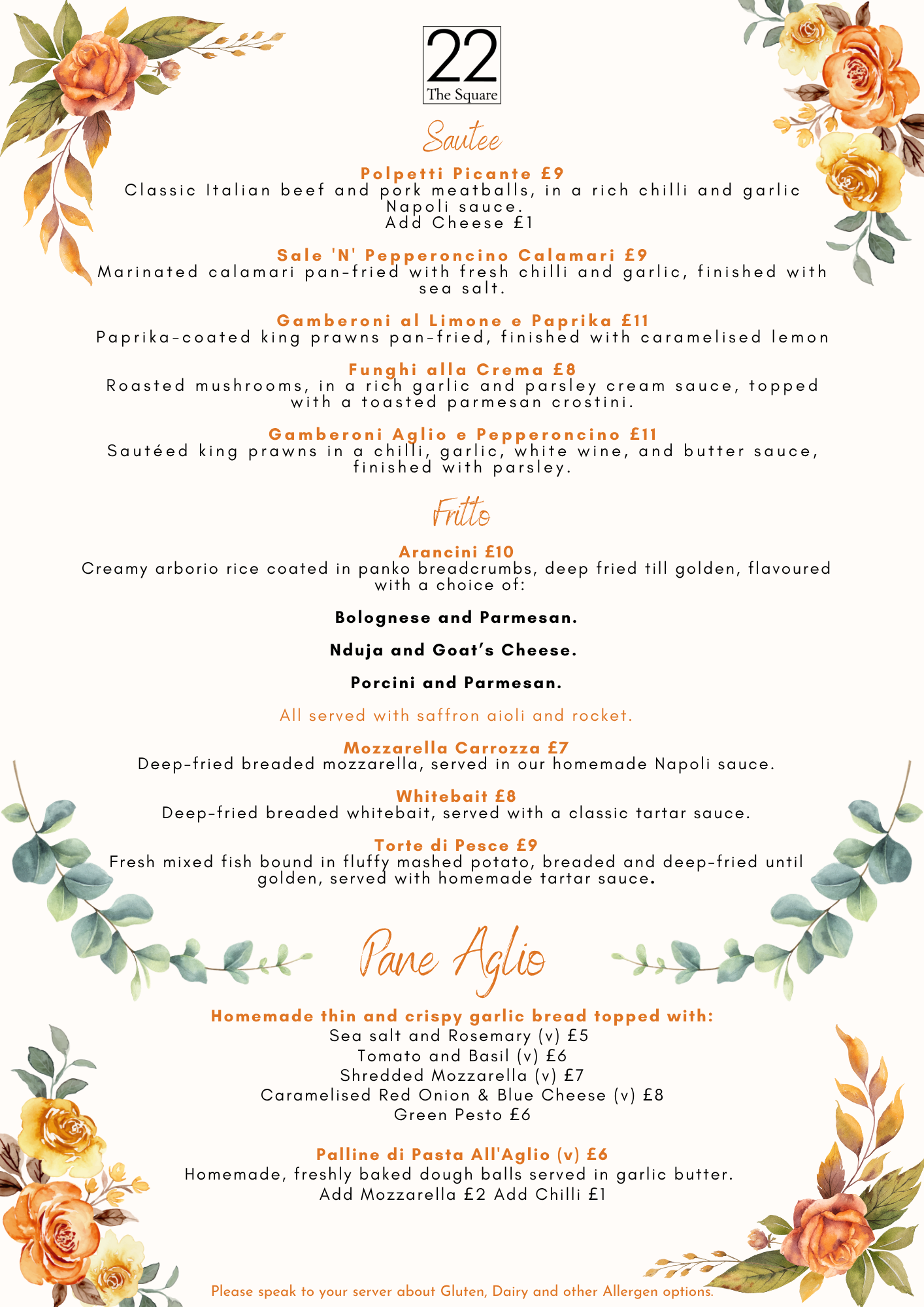 Sauté, Fritto & Pane Aglio